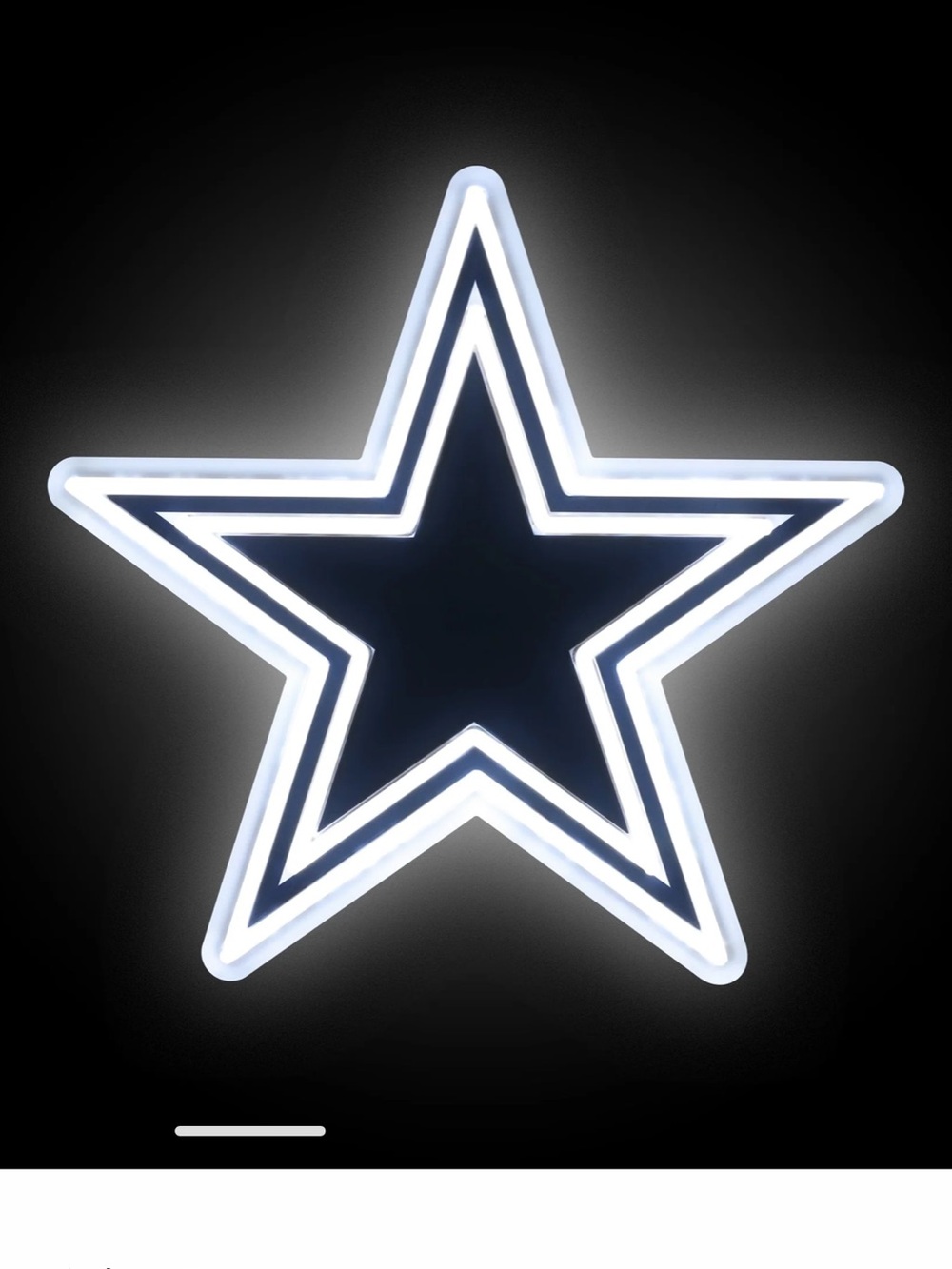 New Dallas Cowboys Blue& White Star LED Team Sign